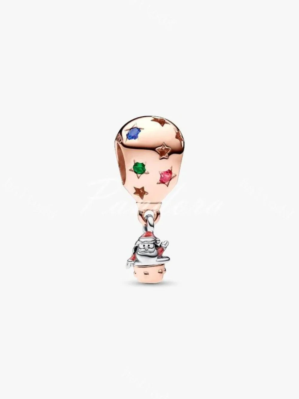 Pandora Two-tone Santa Claus in Hot Air Balloon Charm